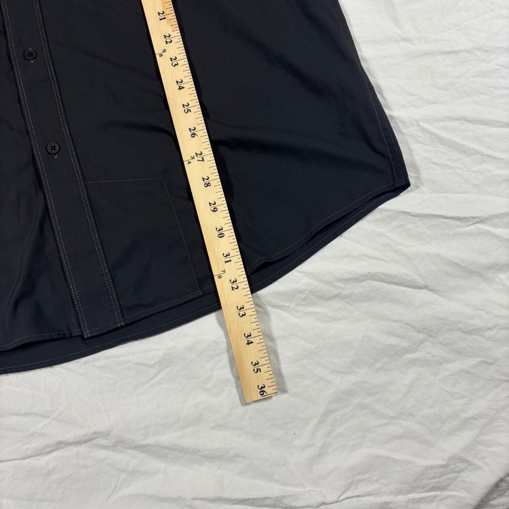 Ariat Tek Mens Vented Button Up Shirt Black Performance Short Sleeve Outdoor L - Picture 8 of 9